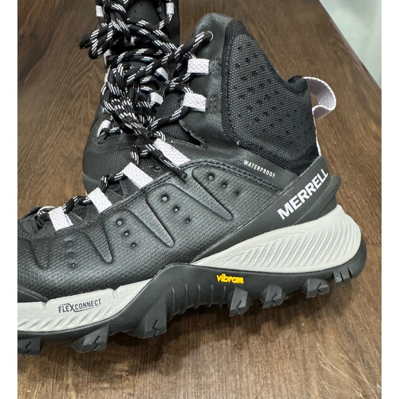Merrell Womens Boots Waterproof Therma Cross 3 Vibram FlexConnect Black Size 8 - Picture 11 of 11